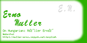 erno muller business card